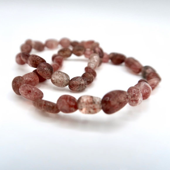 RARE CHERRY QUARTZ BRACELET - Picture 3 of 4